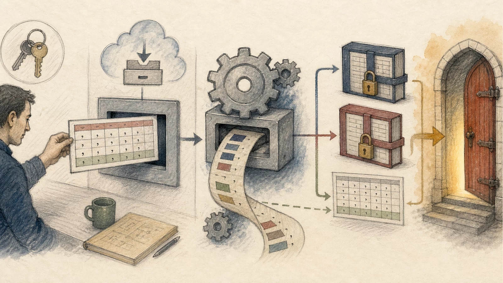 A crafted CSV enters the tenant-upload workflow, reaches a privileged script, and writes a UID-zero account.