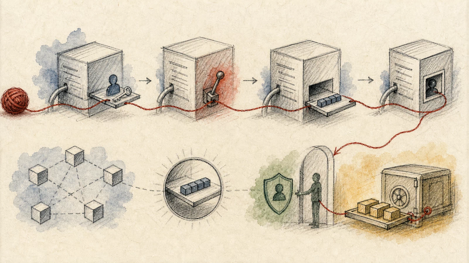 One transaction writes false authorization into item eleven, the queue opens after 180 seconds, and a second transaction executes from the asset Safe 1,480 seconds later.