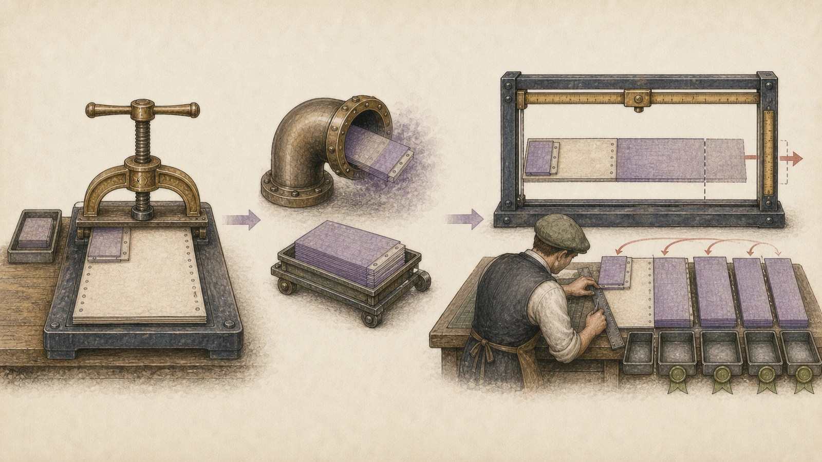 Hand-drawn UDPv6 cork transition: the first contribution carries the transport header, later pipe-backed pages extend it, and the combined datagram is divided into several IPv6 fragments according to the path MTU.