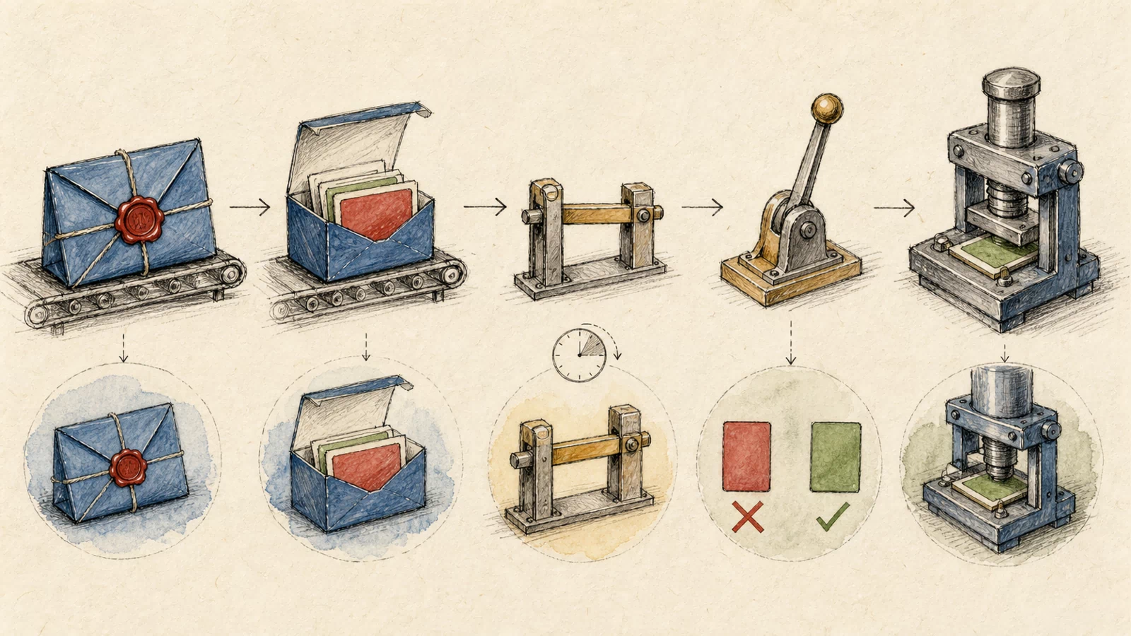 A hand-drawn code repair bench returns await to the password comparison and restores the rejection gate before token generation.